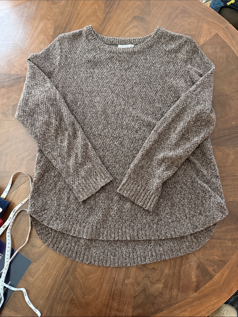 Pink Clover Brown Marled Crewneck Sweater
